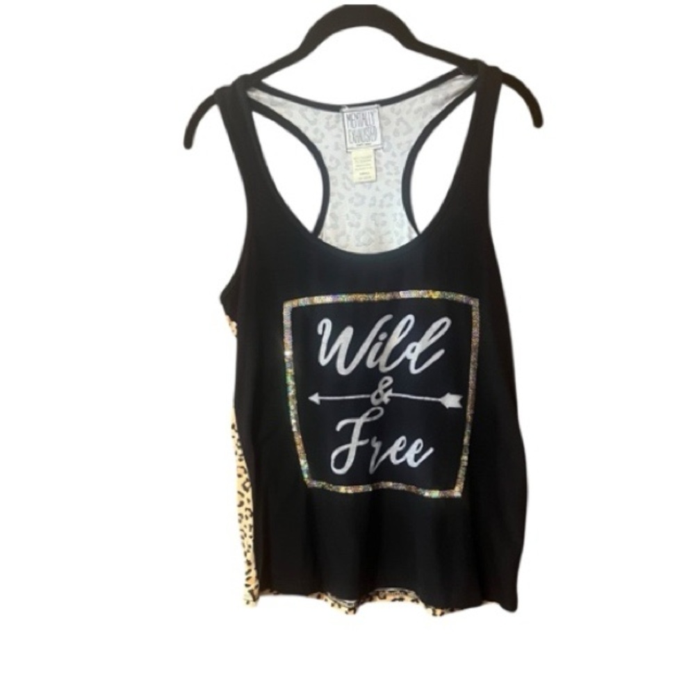 Mentally Exhausted Wild & Free‎ Graphic Racerback Tank Top